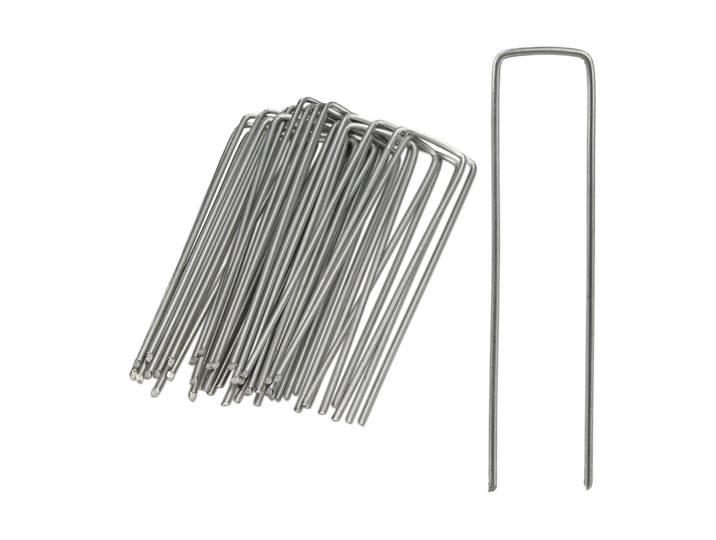 Bodenanker verzinkt 25er-Set Silber