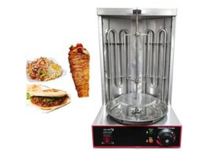 Grill barbecue électrique Machine à kebab électrique Gril à kebab électrique Machine à gyroscope 2 tubes de chauffage Gril