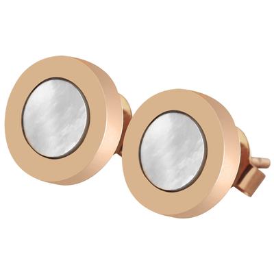 Paar Ohrstecker ADELIA´S "Ohrringe – Ohrstecker aus Edelstahl mit Perlmutt", Damen, Gr. Damen, Edelstahl, gold, Ohrringe, Zum Verschenken – ideal zum Jubiläum