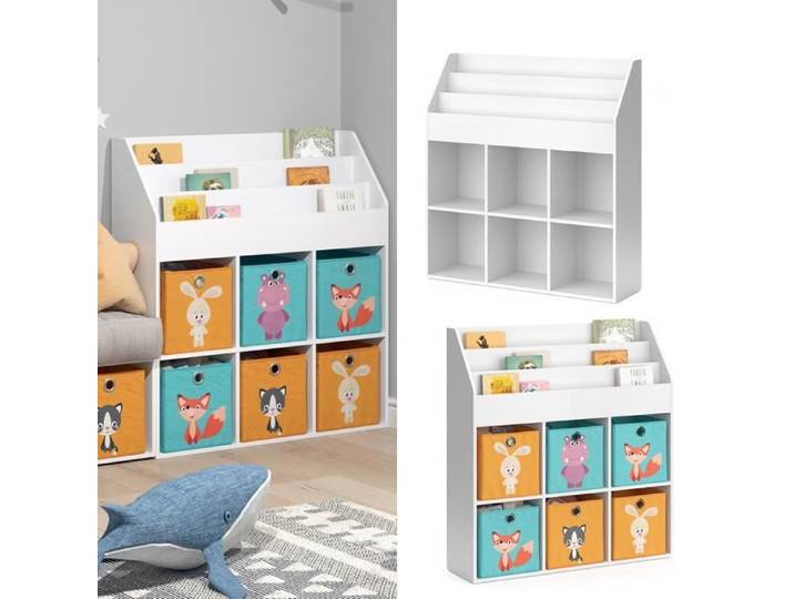 Bibliothèque enfant Luigi 107.2x114.2cm Blanc Vicco 36551