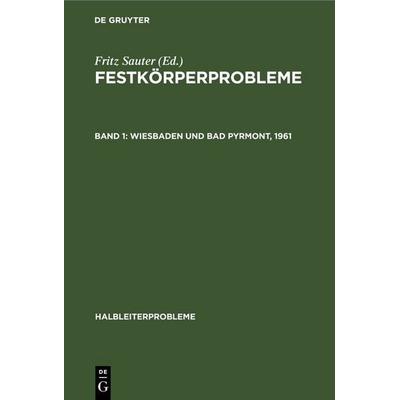 Wiesbaden und Bad Pyrmont, 1961, Gebundene Ausgabe von , De Gruyter, 978-3-11-258247-3