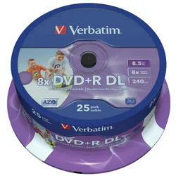 Verbatim 43667 DVD-Rohling 8,5 GB DVD+R DL 25 Stück(e)