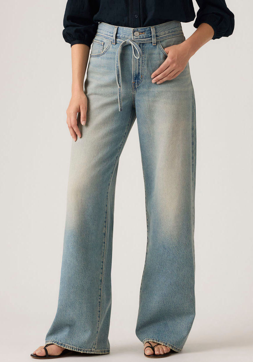 Straight-Jeans LEVI'S "XL STRAIGHT", Damen, Gr. 29, Länge 31, blau (gamble time), Denim/Jeans, Obermaterial: 55% Baumwolle, 45% Lyocell, straight fit knöchellang, Jeans Straight-Jeans, im Five-Pocket Style gamble time 29, Länge 31