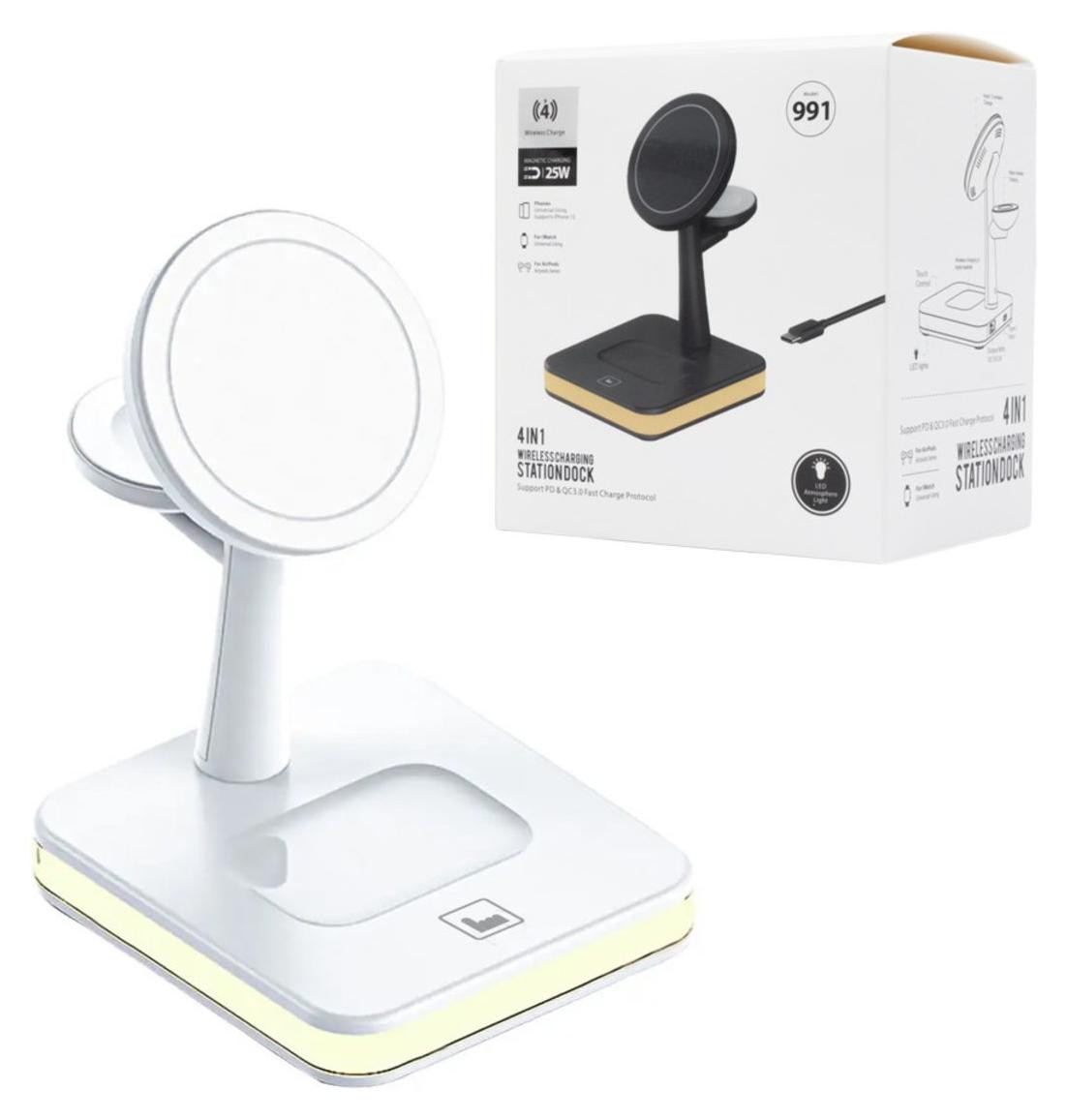 Multimedia Dreams Magnetische draadloze 4-in-1 oplader 25W wit