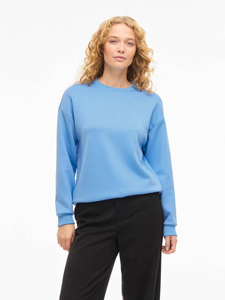 Vila Sweatshirt "Sandy" in Hellblau - L
