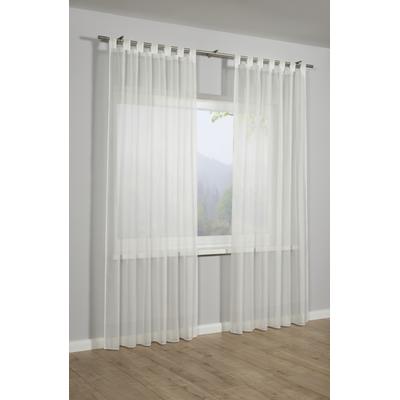 Gardine SEHLBACH "Schal Voile Uni" Gr. 1, beige (creme), B:140cm H:235cm, Polyester, Gardinen, Gardine, mit Schlaufen