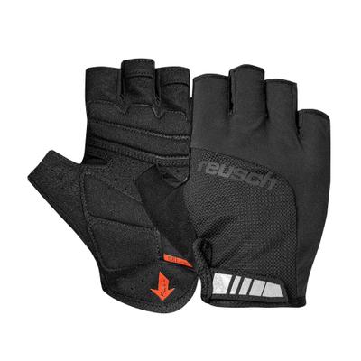 Fahrradhandschuhe REUSCH "Short Finger Bike", Damen, Gr. XXL, schwarz, 20% Lederimitat, 70% Polyamid, 10% Elasthan, Handschuhe, mit Polsterung an der Handfläche