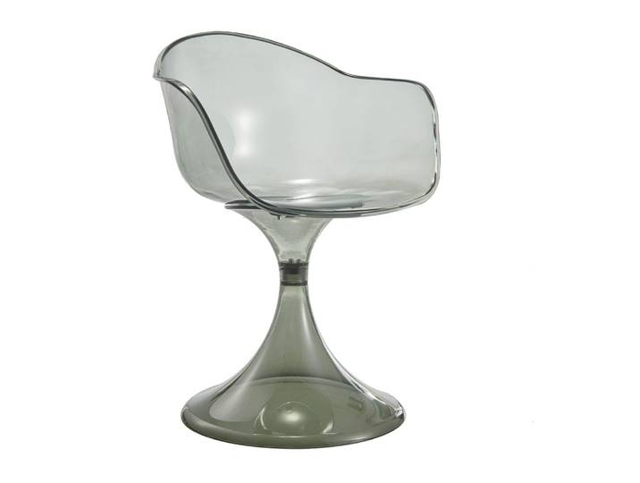 Lot de 2 chaises design en polycarbonate transparent fumé