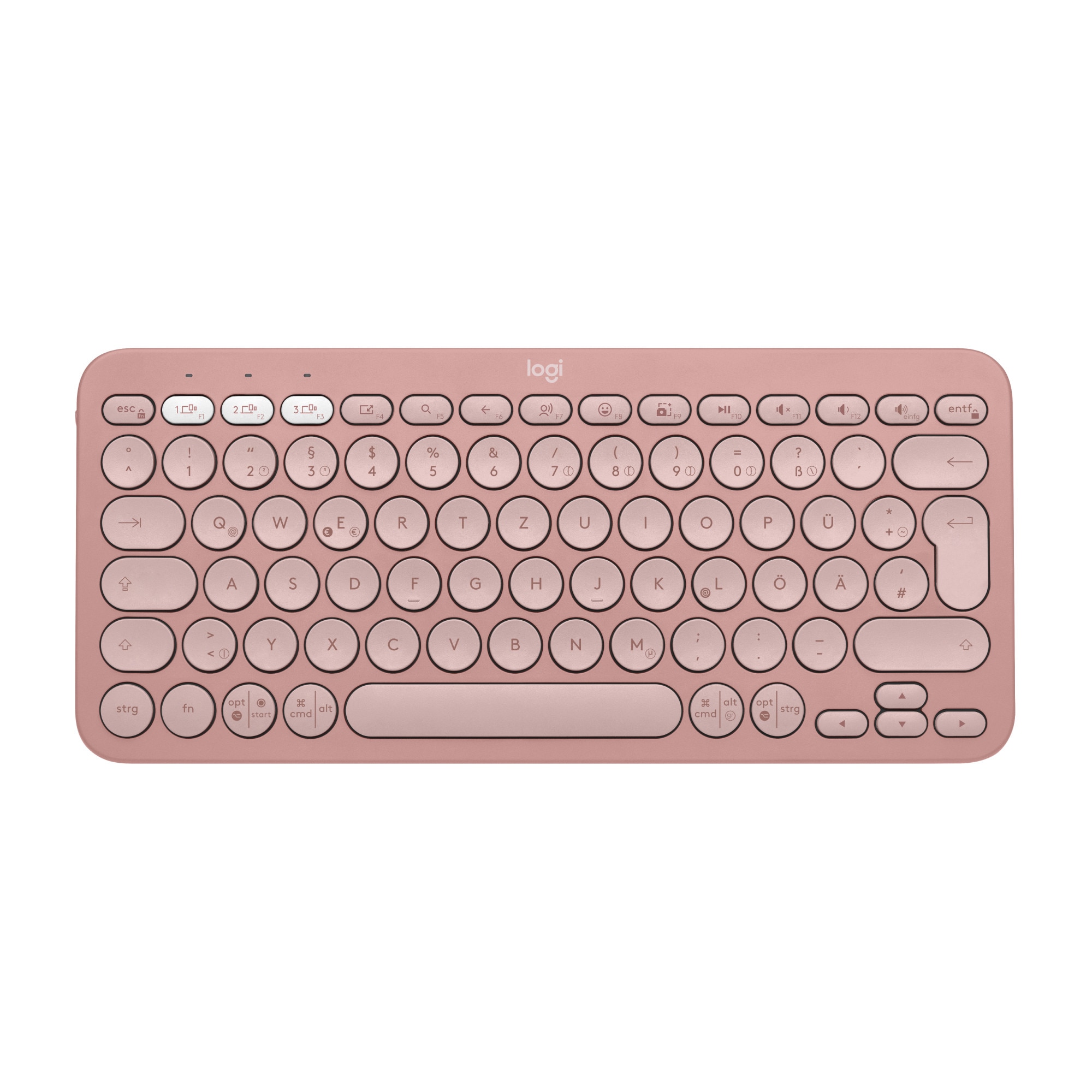 Logitech Pebble Keys 2 K380S Tastatur kabellos (Logi Bolt), Pink