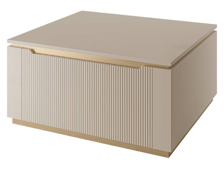 MIRJAN24 Couchtisch Hilafin 2K (mit zwei Klappen), 80x70x40 cm, gedämpftem Schließsystem