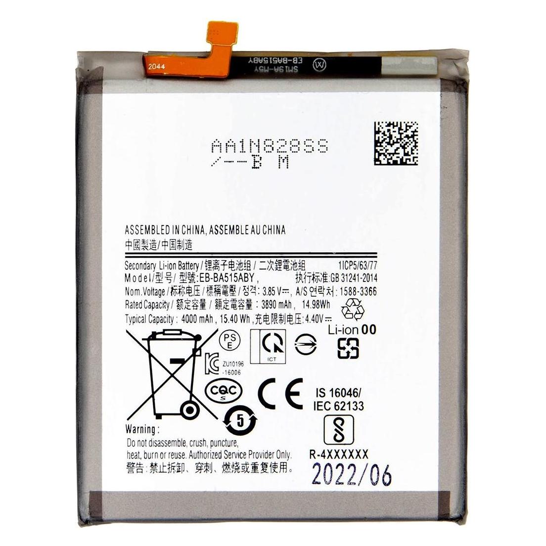 Samsung A51 baterie EB-BA515ABY Li-Ion (OEM) (8596311187551)