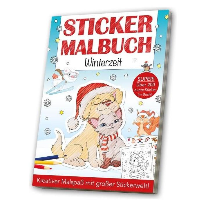 Media Sticker Malbuch Weihnachten (200 Sticker) (4111)