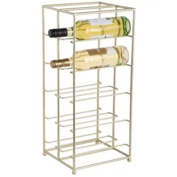 present time, Weinregal, Weinregal Duo Floor 57 x 25 cm, Gold (10 Flaschen, 25 x 22.50 x 57 cm)