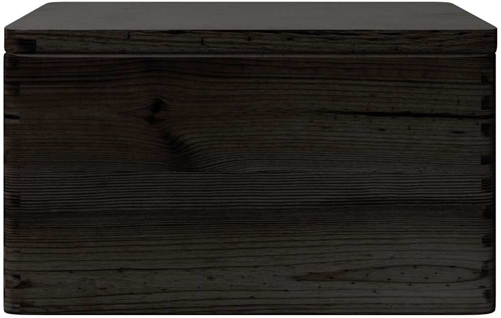 vidaXL Boîte en bois avec couvercle et poignées noir bois pin massif