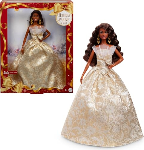 Barbie Merry Christmas Pop Barbie met bruin haar JBH96