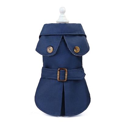 Hunde-Trenchcoat, winddichte Parka-Jacke, elegante Hundekleidung im britischen Stil, für kleine Hunde, Katzen (2-18 Pfund), Chihuahuas, Zwergspitz, Malteser