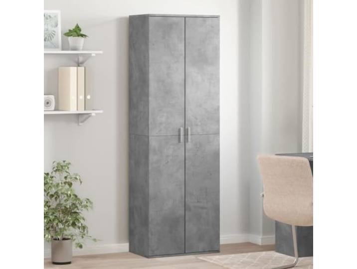 KGHFDVB Highboard Betongrau 60x35x180 cm Holzwerkstoff Mit Türen, Feuchtigkeitsbeständig, Leicht zu Reinigen, Stabil, Für Wohnzimmer