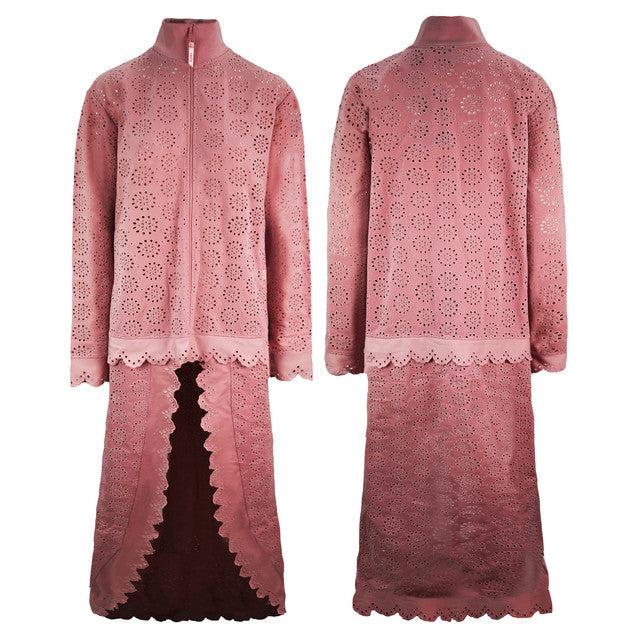 Puma x Rihanna Fenty Damen Pinke Jacke mit Capeskirt