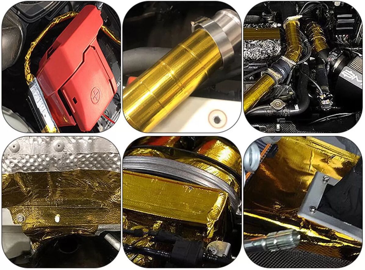 INF Glasfaserverstärktes Aluminiumfolienklebeband 20m - Gold, hitzebeständig und EMI-Abschirmung 3 cm