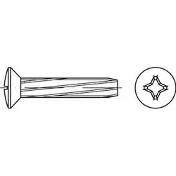 DIN 7516 - Form DE - Stahl verzinkt - M 3x6 - Schneidschrauben mit Senkkopf TX10