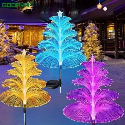 Inspired Finds Outdoor Solar 7 Color Changing Jellyfish Reed LED Garden Stake Lights 5 Layer Star