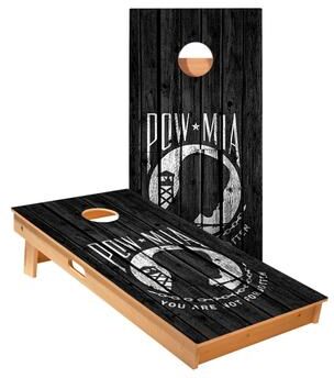 Skip's Garage Pow Mia Cornhole Boards