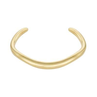Armspange ADELIA´S "Armband Armspange aus Edelstahl in schlichtem Design", gold (goldfarben), Armbänder, Damen, Edelstahl, Armspange, Stylisch mit offenem, glatt gerundetem Profil
