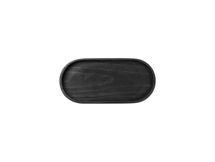 ASA Serviertablett, Schwarz, Holz, oval, 11x23 cm, Geschirr, Tischkultur & Serviergeschirr, Tabletts