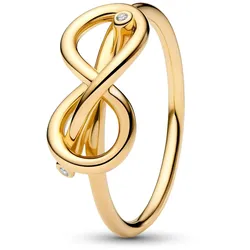 Pandora 163759C01 Damenring Unendlichkeitsknoten Goldfarben, 50/15,9