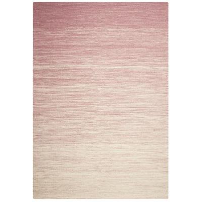 Teppich PAD "LEXON", rosa (pink), B:140cm H:5mm L:200cm, Baumwolle, Wolle, Teppiche, Teppich, handgewebt, reine Wolle, moderner Farbverlauf, Wohnzimmer