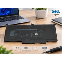 Dell F3YGT (4 Zellen, 7500 mAh), Notebook Akku