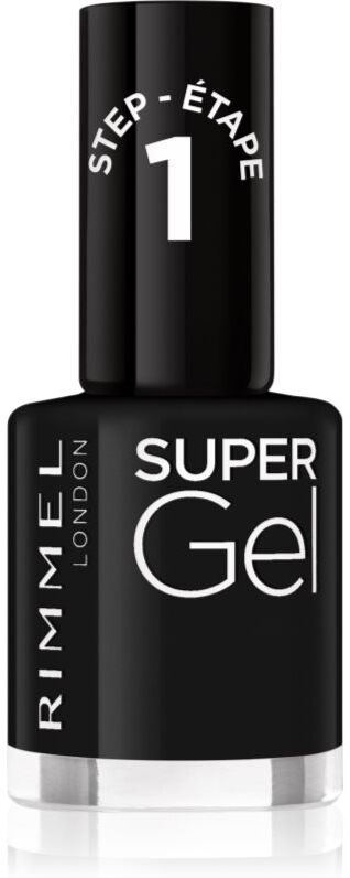 Rimmel Super Gel gel nail polish without UV/LED sealing shade 070 Black Obsession 12 ml