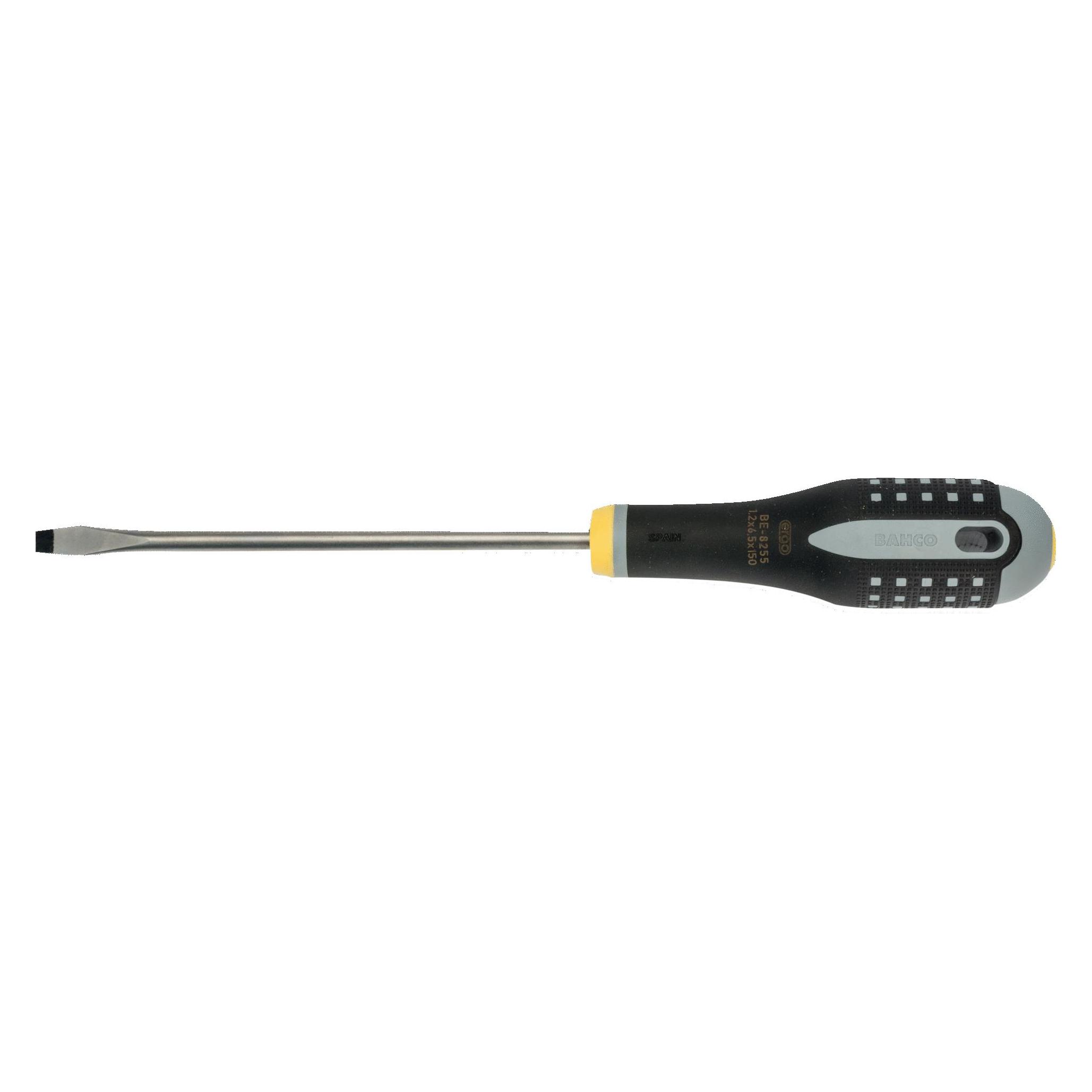Bahco ERGO Schraubendreher für Schlitzschrauben mit 3-Komponenten-Griff, 1 mm × 5,5 mm × 150 mm (Schlitzschrauben) (BE-8250)