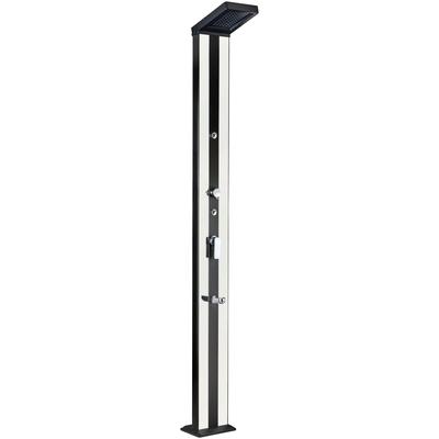Solardusche GRE "Premium", grau (aluminiumfarben), B:20cm H:215cm L:11cm, Aluminium, Outdoorduschen, Höhe: 215 cm, 38 Liter Tank