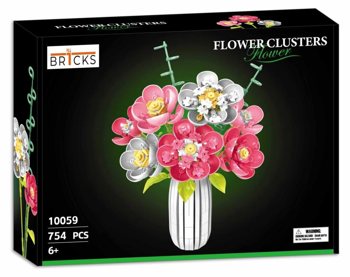 Br1cks 10059-DS roze bloemen voor volwassenen