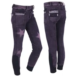 QHP Reithose Rosanne Junior Halbbesatz Sweet grape, Größe: 152