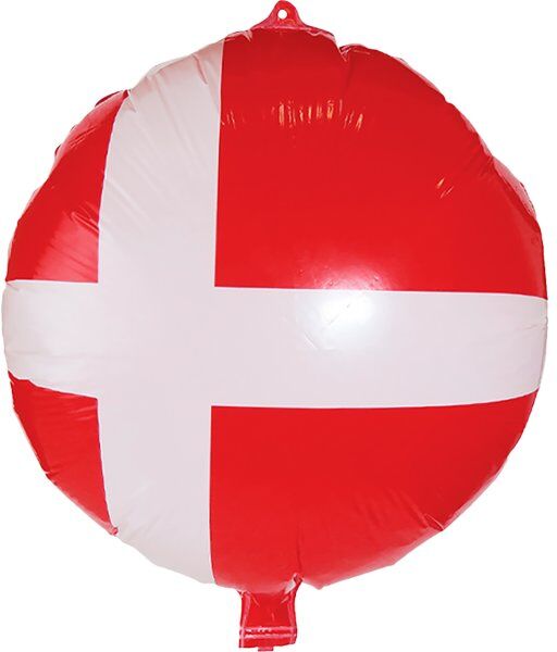 No-Name Ballon, Folie, Dannebrogs Flag, Ø45 Cm, 1 Stk.