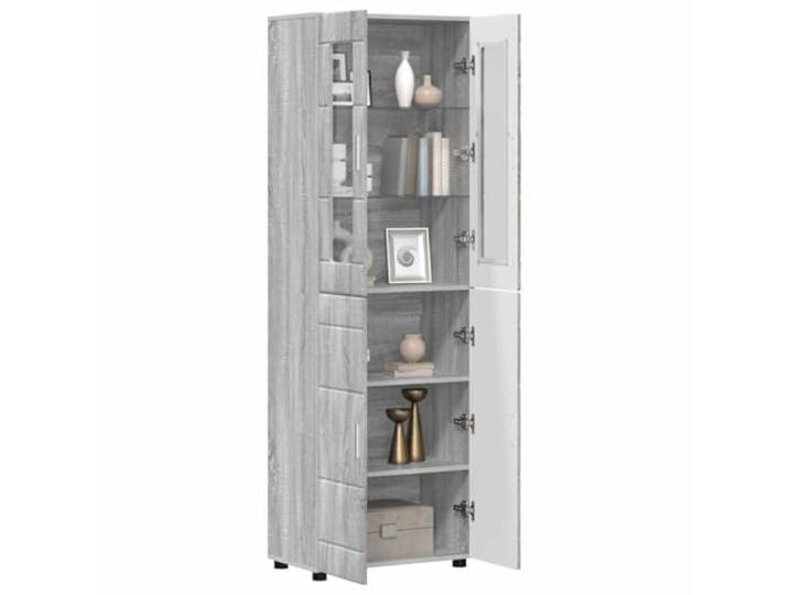vidaXL Highboard Florin 60 x 35 x 182 cm Sonoma-Grau Holzwerkstoff