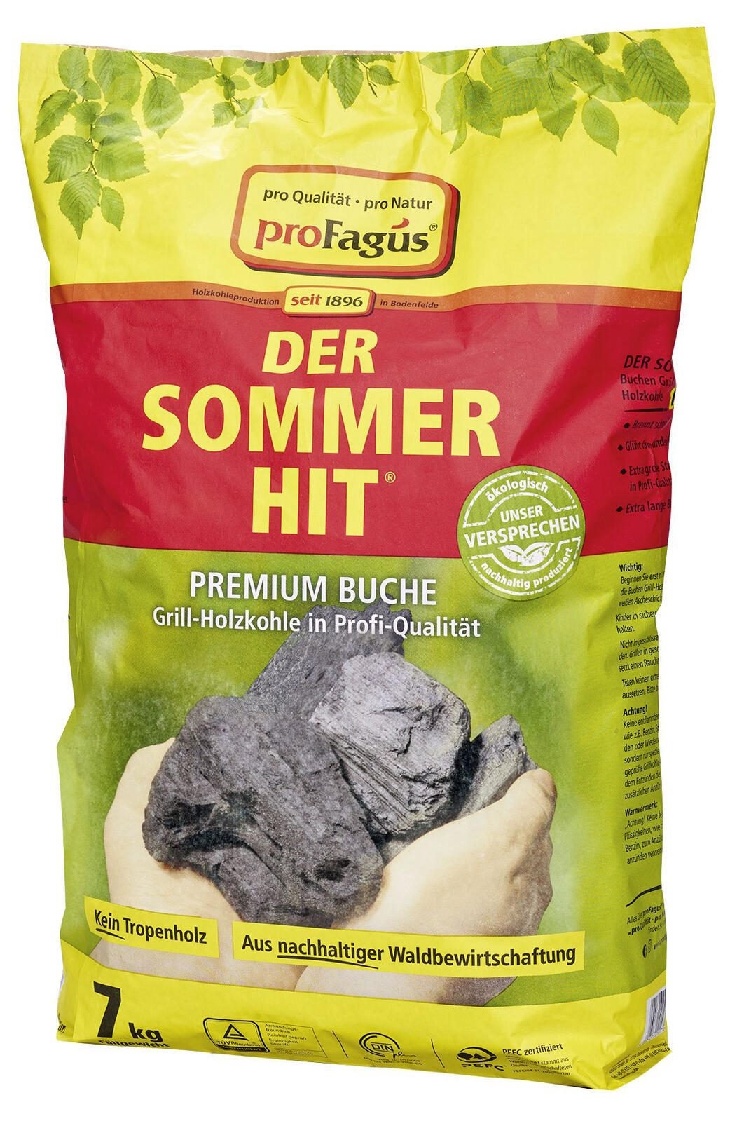 proFagus® Grillholzkohle DER SOMMERHIT®, 7kg 2631