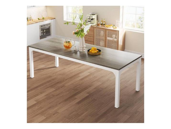 LuxusKollektion Esstisch Esstisch industriell 200x70x75cm Metallbeine 6 8 Personen Eiche (1-St)
