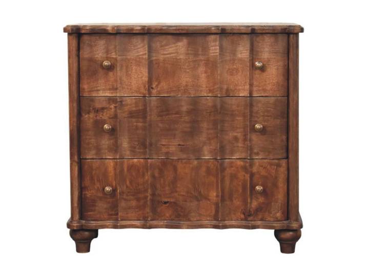 KOMMODE Camille, 3 Schubladen, Dunkelbraun