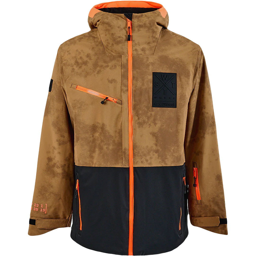 Watts Herren Skijacke XTEMPER acid wash brown - L