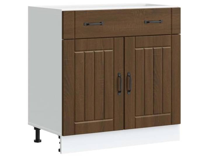 vidaXL Küchen-Unterschrank Lucca Braun Eichen-Optik Holzwerkstoff