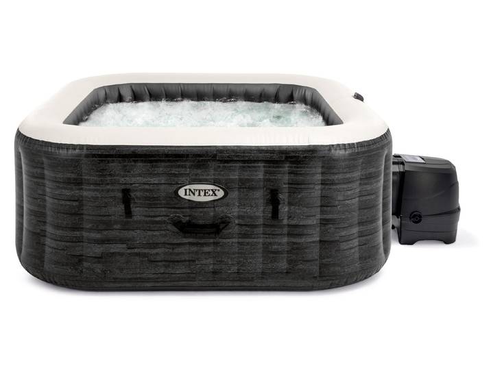 INTEX 28450NP - Whirlpool - PureSPA Greystone Deluxe (175x175cm) für 4 Personen App Steuerung
