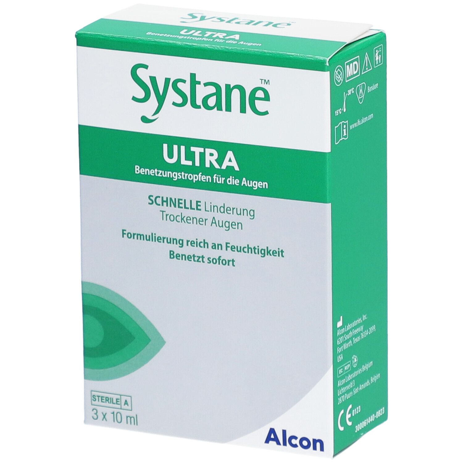 Systane Ultra Benetzungstropfen für die Augen 3x10 ml Augentropfen