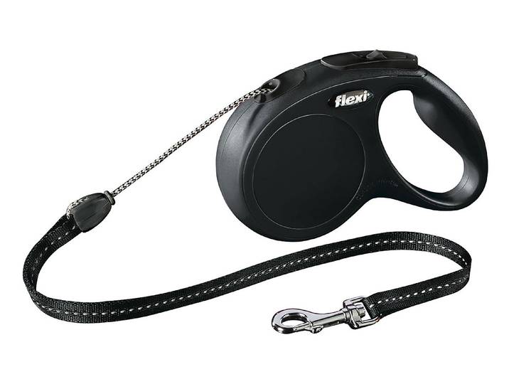 Flexi New Classic Roll-Leine S, schwarz, 5m
