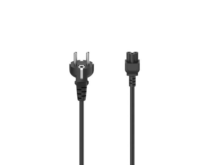 Netzkabel HAMA Netzkabel, Schutzkontakt Stecker, 3 pol. Kupplung (Kleeblatt), 1,5 m , schwarz, B:14cm H:23cm T:4,5cm, Kabel, Netzkabel