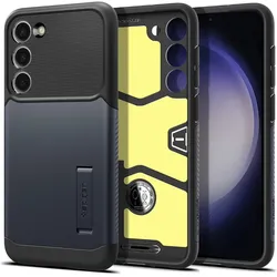 Spigen Slim Armor Galaxy S23+ Plus Metal Slate (Samsung Galaxy S23+), Smartphone Hülle, Blau