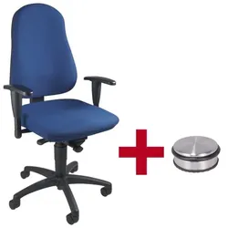 Topstar Bürostuhl »Balance 50« (ohne Armlehnen) inkl. GRATIS Türstopper »Disc« blau