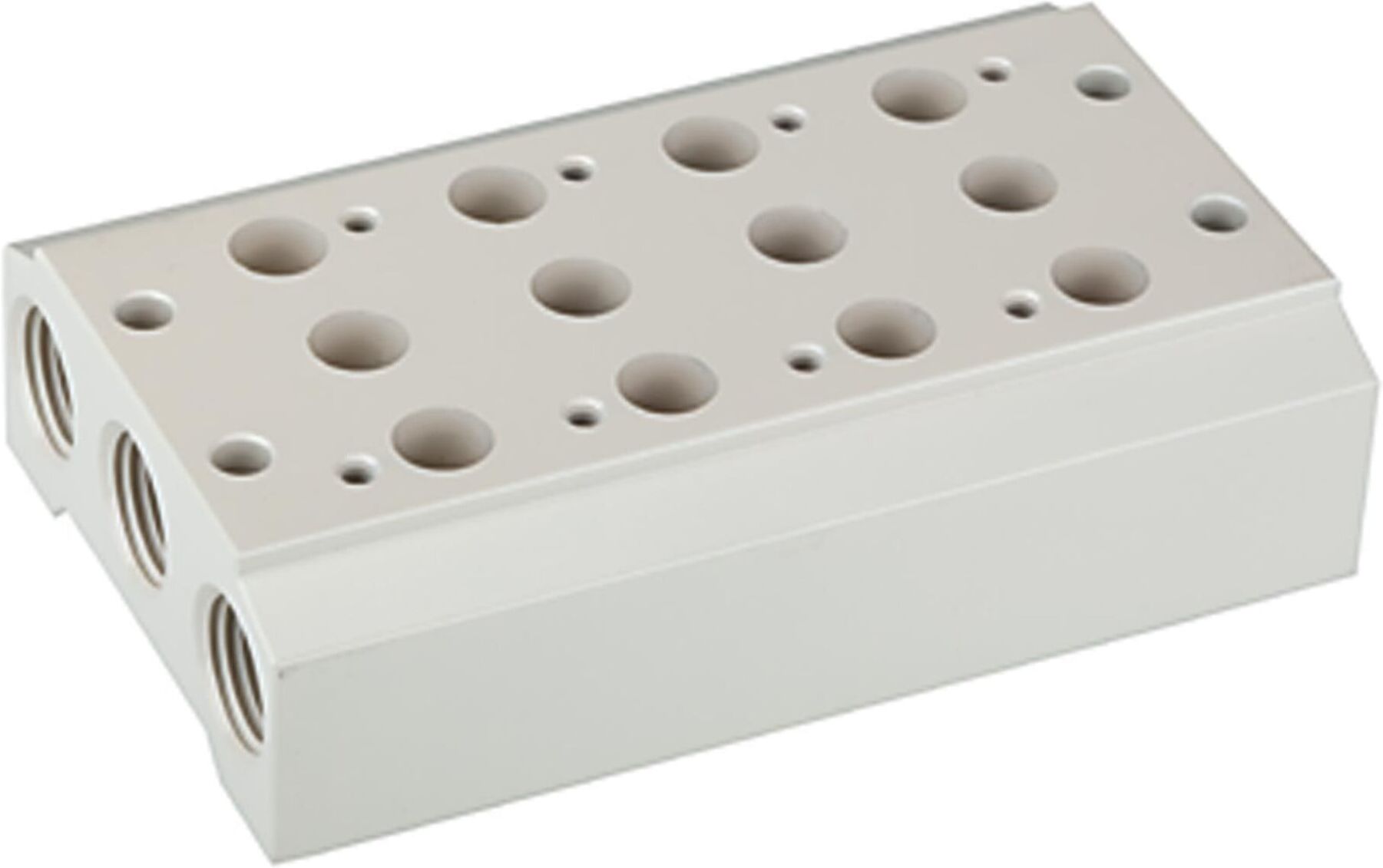 Riegler Mehrfach-Grundplatte für 5/2-5/3-Wegeventile, 5 Positionen, G 1/2 (5520.05-12)